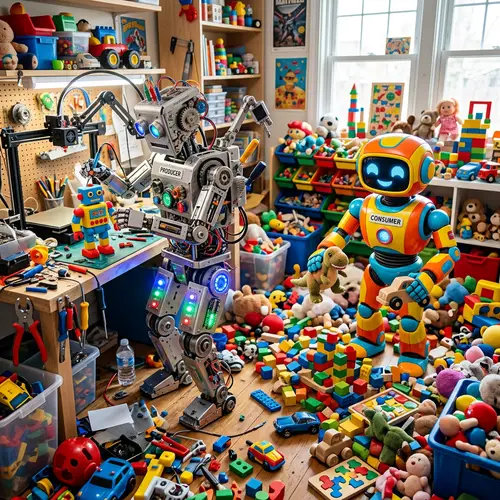 Creative Robots: Producer and Consumer in Toy Wonderland