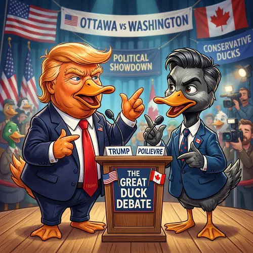 Trump and Poilievre Duck Image