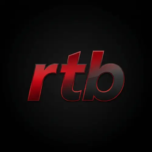 RTB Logo Design - Black and Red Gradient