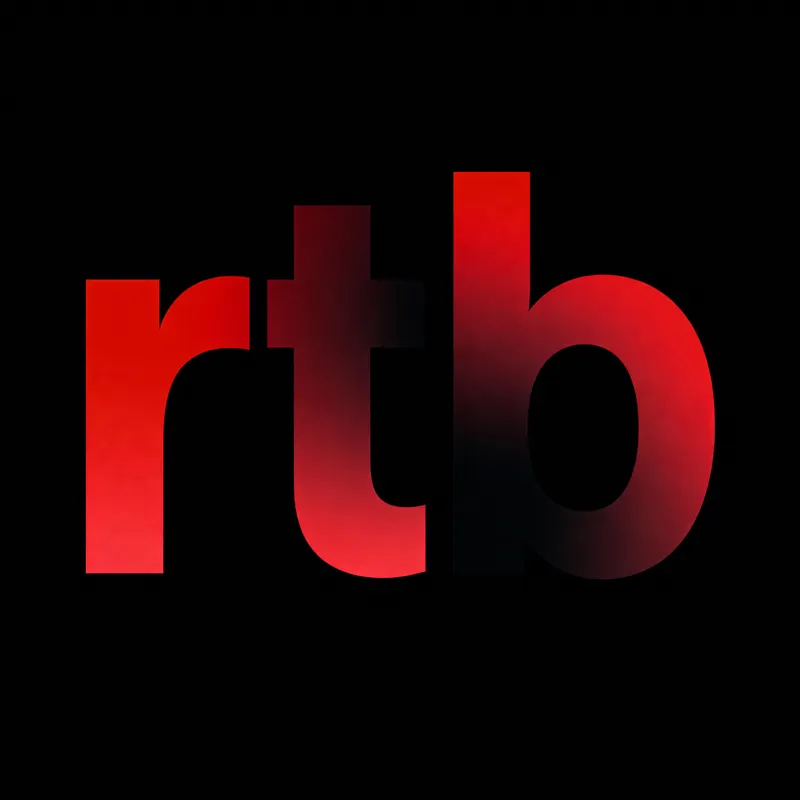 RTB Logo Design - Black and Red Gradient