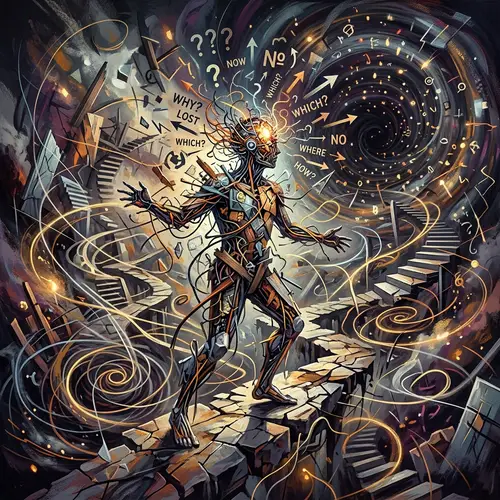 Symbolic Abstract Image: Confusion or Joy