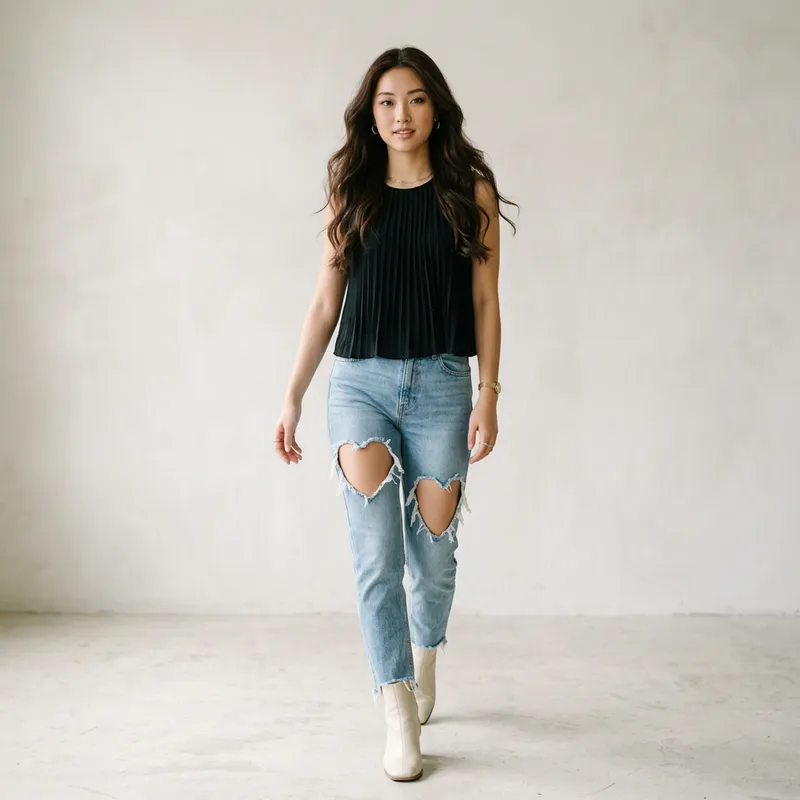 Stylish Portrait of a Young East Asian Woman