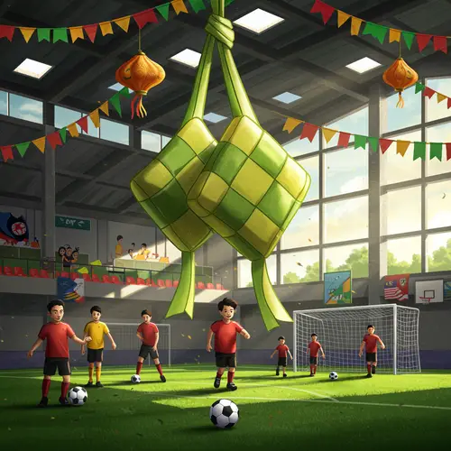 Hari Raya Greetings: Soccer Ball Ketupat