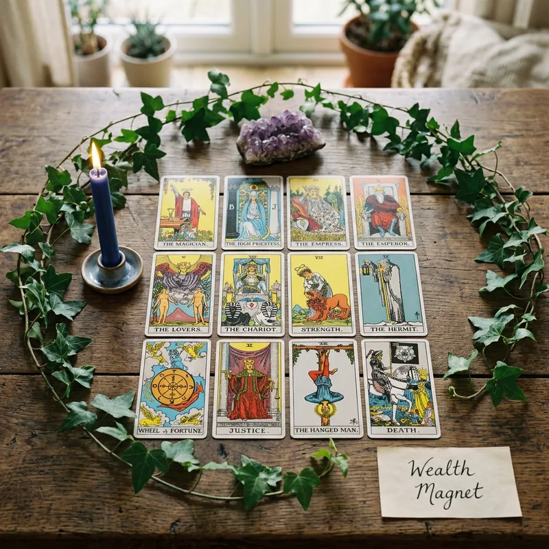 Mystical Tarot Reading Setup for Serenity Mystical Tarot Reading Setup for Serenity