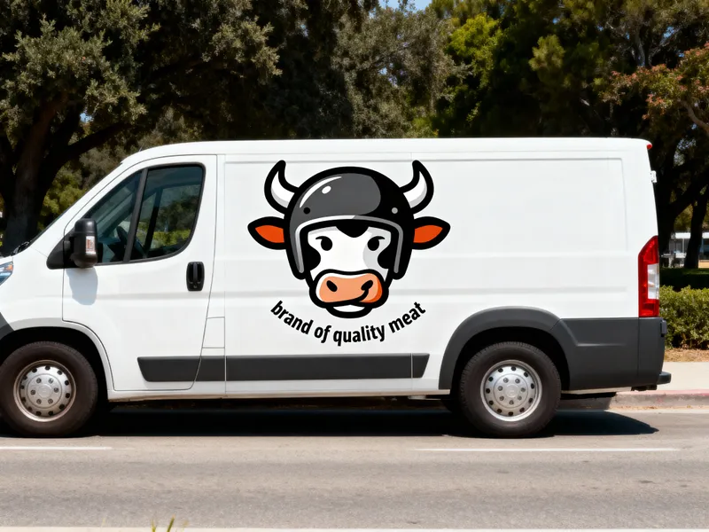Stylized Cow Mascot Logo for Quality Meat Branding