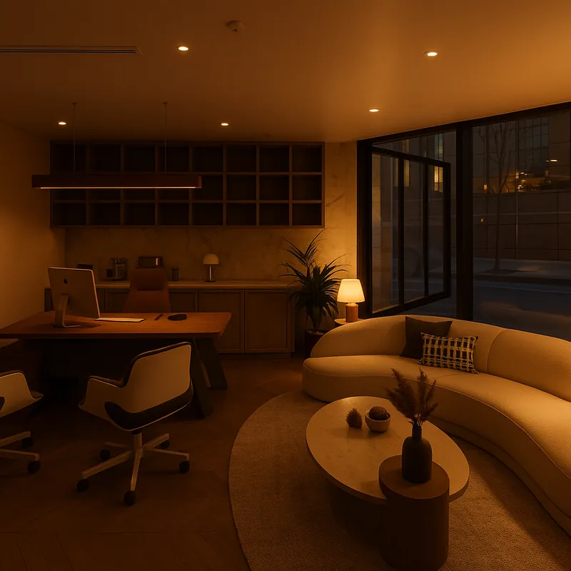 Cozy Living Room Design with Ambient Lighting Cozy Living Room Design with Ambient Lighting