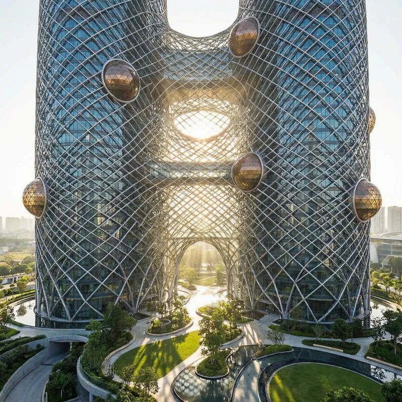 Fishing Net Inspired Building Design