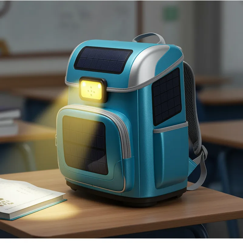 Solar-Powered School Bag with Night Light