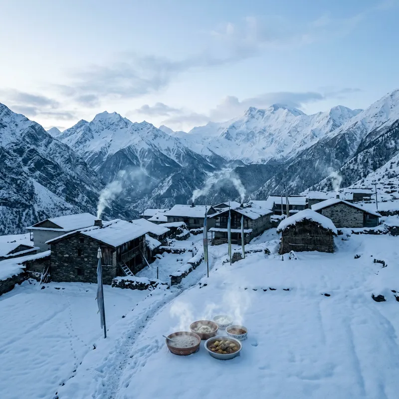 Serene Himalayan Valley at Dawn | Tranquil Landscapes