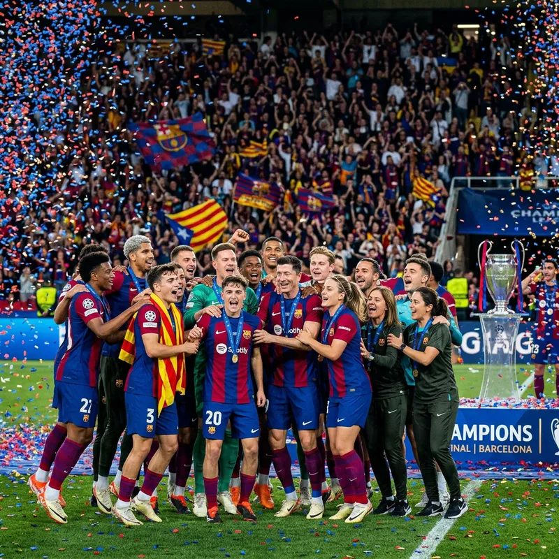 Barcelona Champions League Victory Celebration Barcelona Champions League Victory Celebration