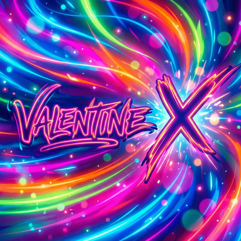 Valentine X Symbol with Stylish Background
