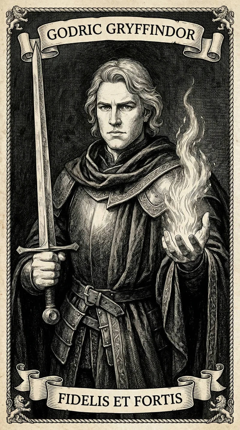 Godric Gryffindor Engraved Portrait Modification