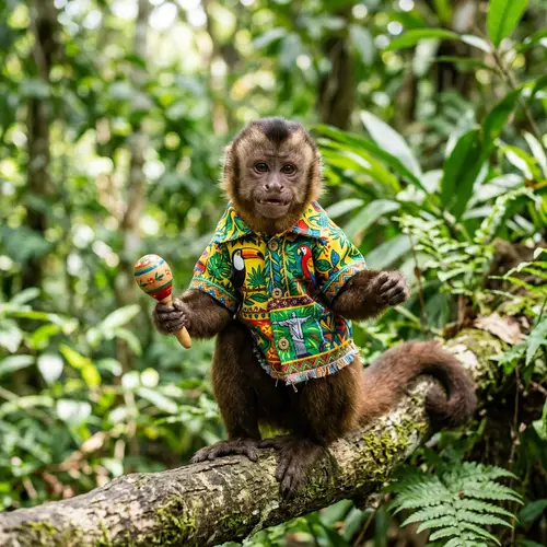 Colourful Brazilian Monkey | Traditional Shirt Patterns