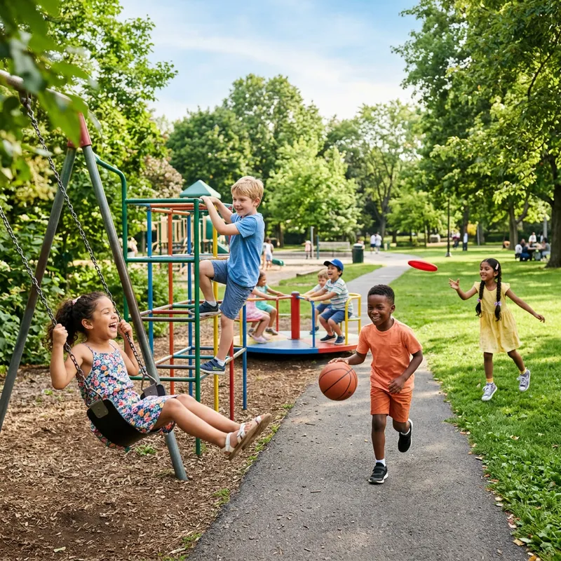 Joyful Children Playing in the Park