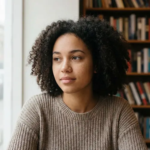 Realistic Portrait of a Young Woman with Punk Aesthetic