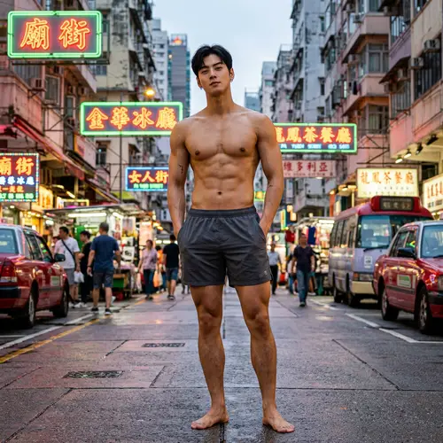 Charming East Asian Male in Vibrant Hong Kong