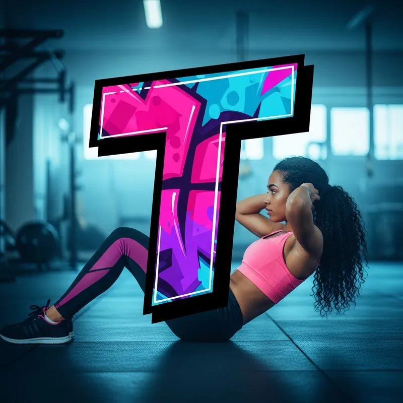 Fitness Letter T Design Fitness Letter T Design