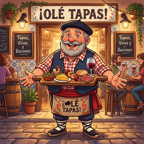 Create a Mascot for Spanish Tapas Store