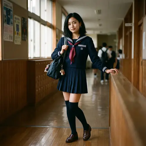 Japanese Sailor Girl with a Mysterious Aura | Glamorous High School Student