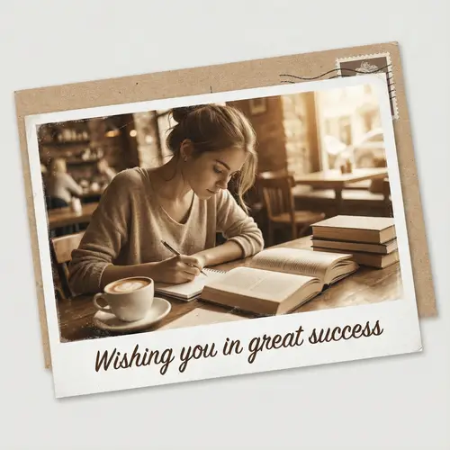 Study Success Postcard Design