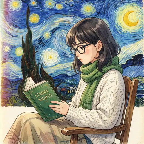 Asian Teen Girl in Vintage Anime Studio Portrait | Curiosity & Intellect