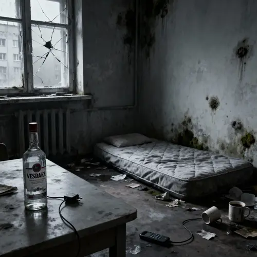 Dystopian Apartment: Hruščovka Style 2030 Imagery