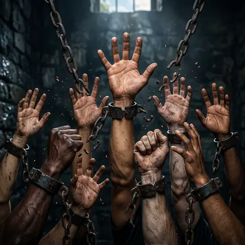 Powerful Hands Breaking Free: Symbol of Liberation