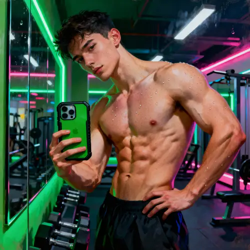 Handsome Model Showcasing Fitness and Style