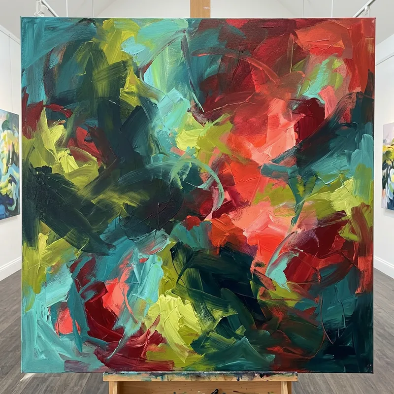 Abstract Painting: Shadows and Harmony