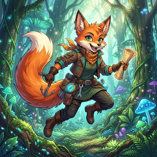 Moxi the Fox: Adventure Awaits in Anime Style
