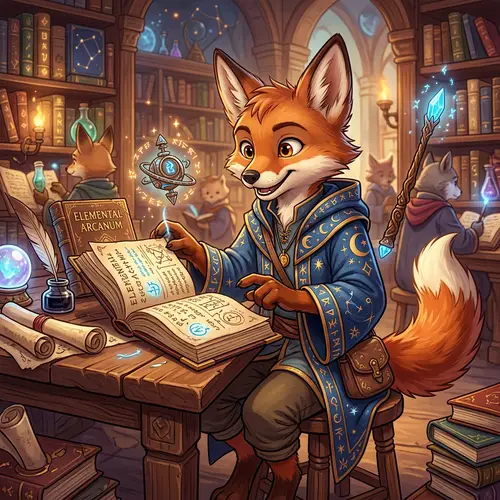 Fox Wizard: Young & Brave Student of Wizard Academy