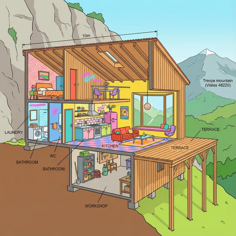 Eco-Friendly House Plan: 10m x 5m Design