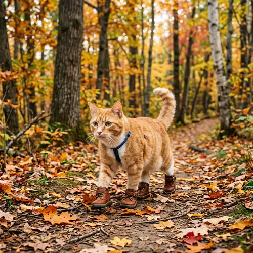 Cat Wearing Boots - Cute Feline Footwear
