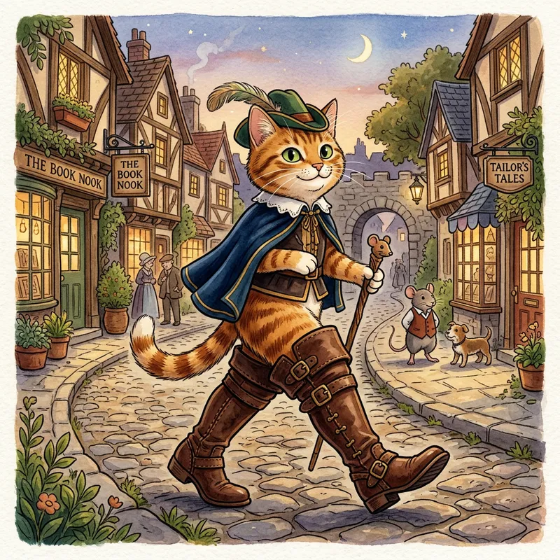 Cat in Boots Illustration