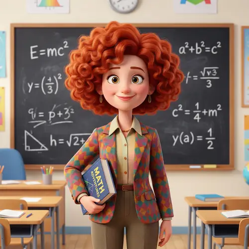 Russian Descent Female Teacher with Bright Red Hair