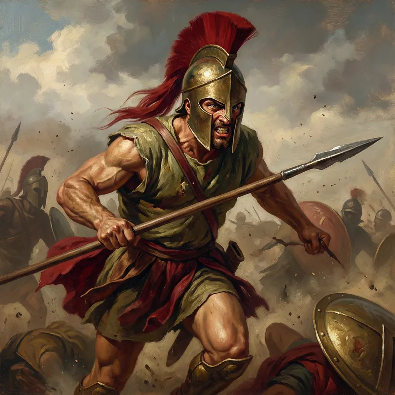 Epic Spartan Warrior: Neoclassical Battle Art
