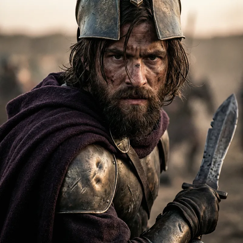 Fierce Spartan Warrior in Epic Pose
