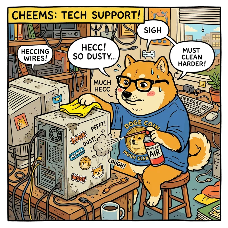 Whimsical Cheems Dog Comic Strip Illustration Whimsical Cheems Dog Comic Strip Illustration