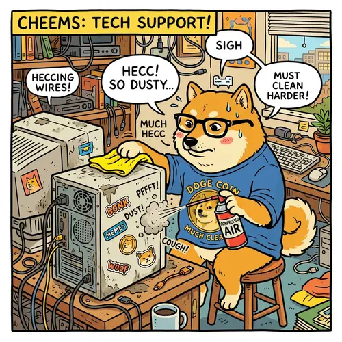 Whimsical Cheems Dog Comic Strip Illustration