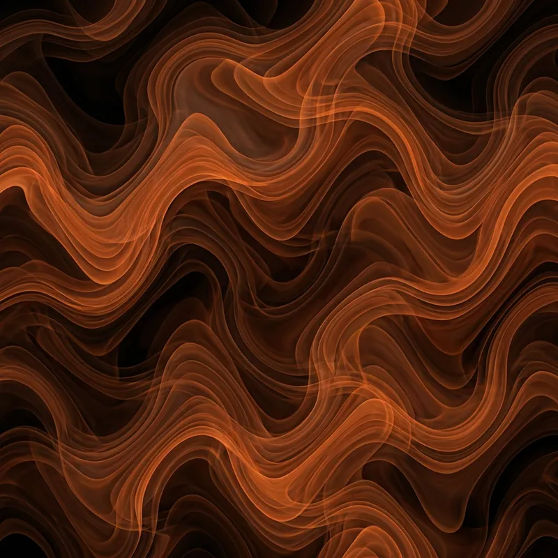 Hypnotic Transparent Ripples in Black, Brown & Orange