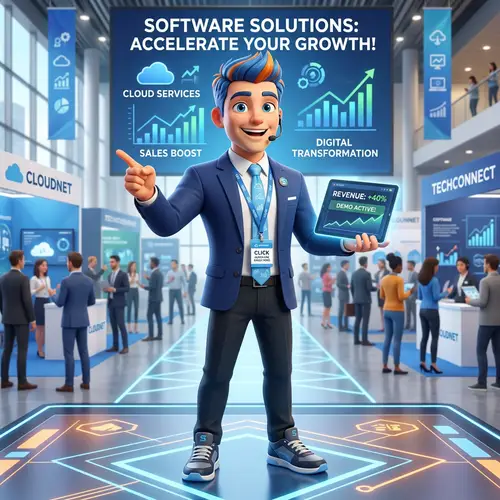 Distinctive Software Salesperson Mascot Design