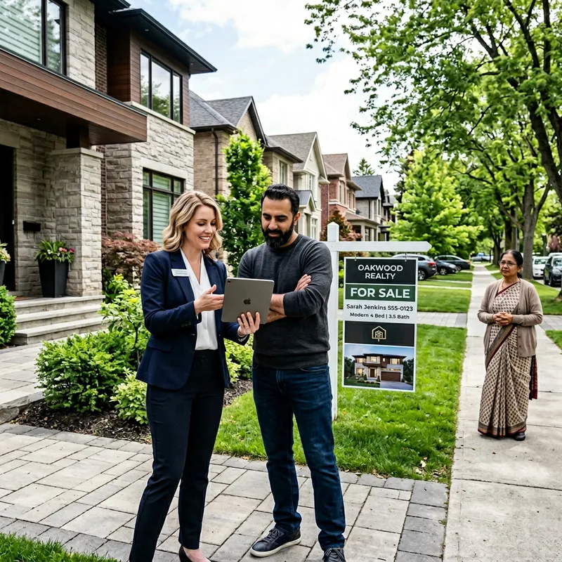 Diverse Realtor Team at Modern House | Real Estate Experts