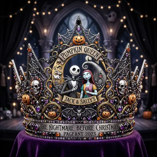 Jack and Sally Nightmare Before Christmas Crown