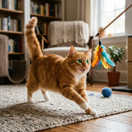 Orange Tabby Cat with Emerald Green Eyes | Playful and Fluffy
