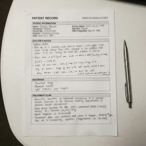 Detailed Medical Record in Realistic Style