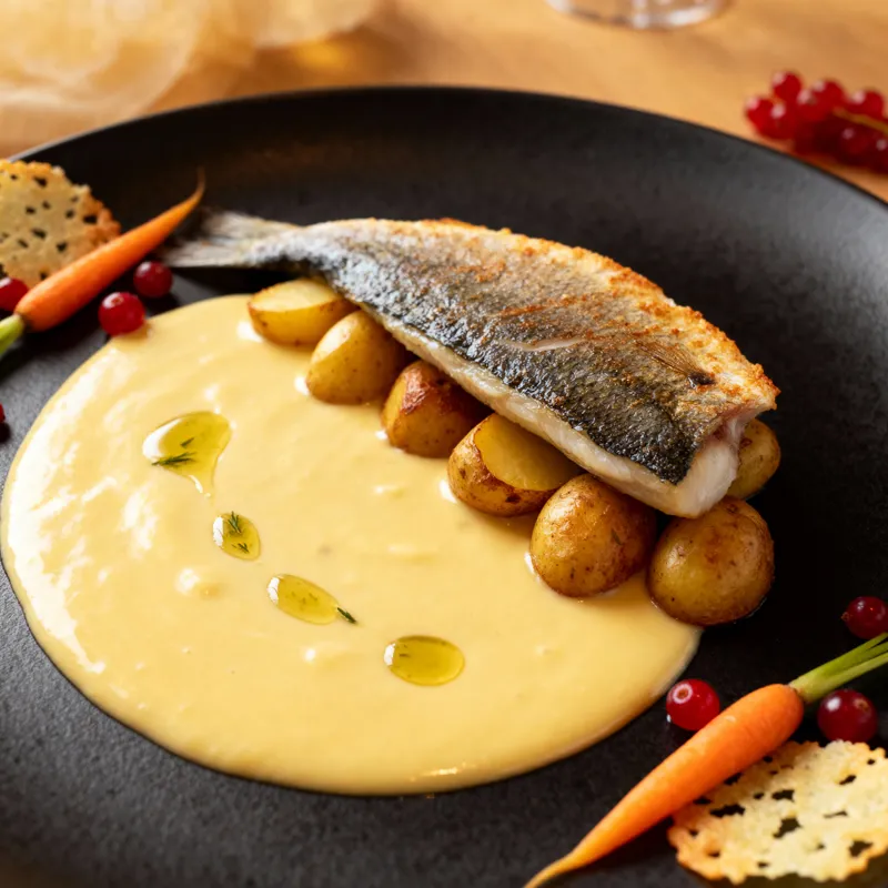 Delicious Sea Bream Filet with Béchamel Sauce