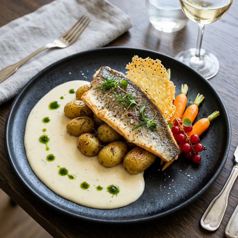 Delicious Sea Bream Filet with Béchamel Sauce