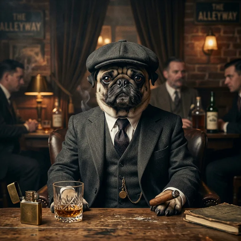 Tommy Shelby Dog: A Gritty Canine Portrait