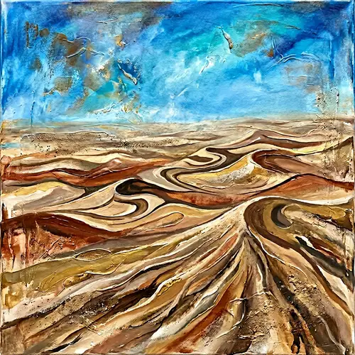Timeless Desert Landscape Art: Tranquility in Nature's Realities