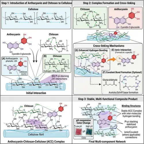 Anthocyanin Chitosan Cellulose Reaction Mechanism